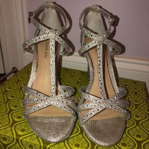 Gianni Bini Silver Mishaa Heels
